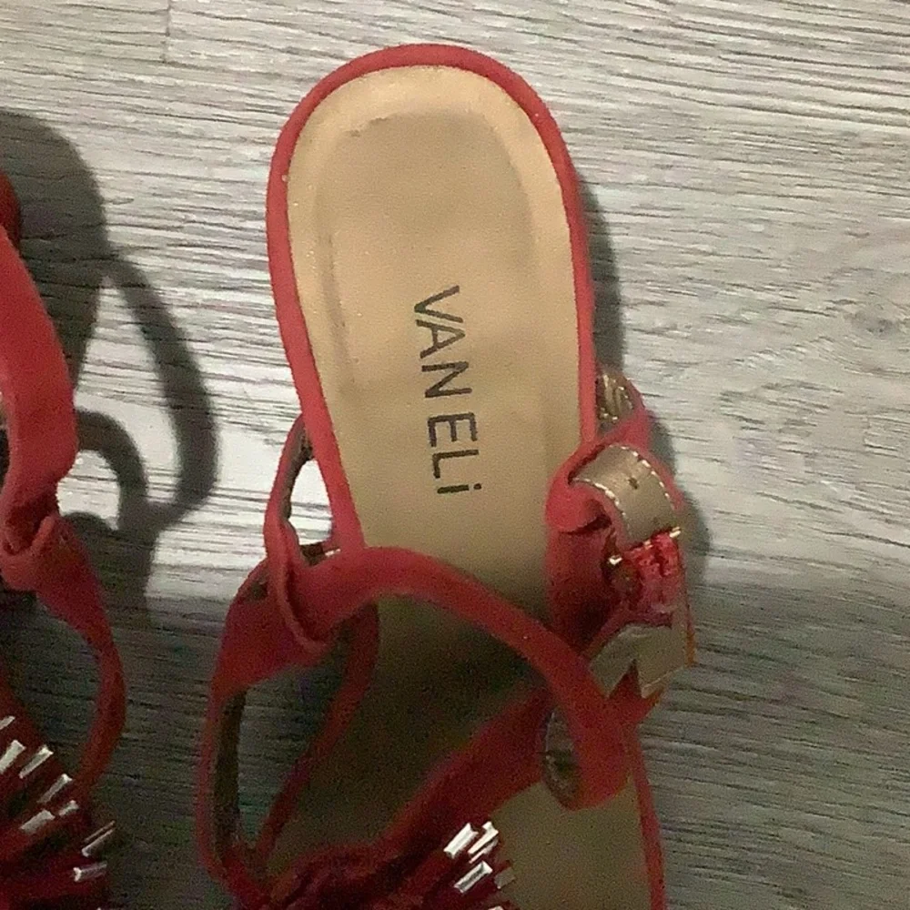 Vaneli Red Suede Women Wedge